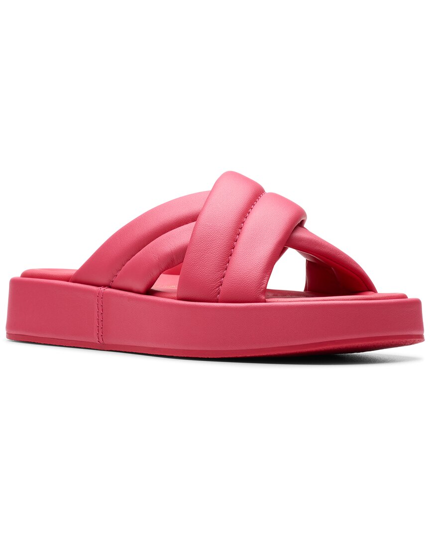 Clarks Alda Glide Leather Sandal In Pink