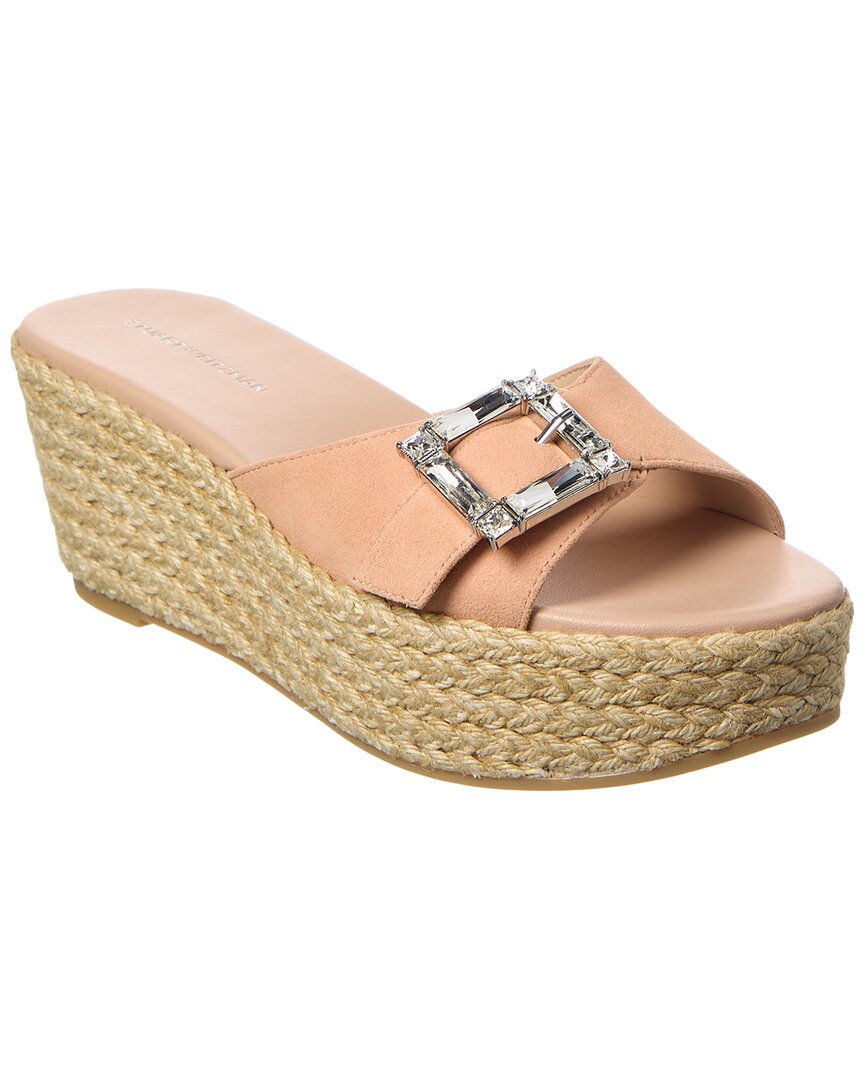 Stuart Weitzman June 75 Suede Wedge Slide