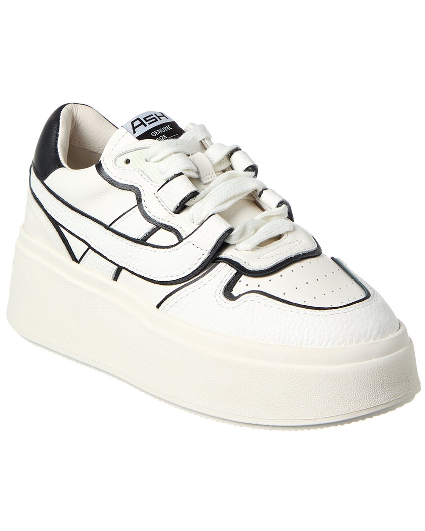 Ash Low Top Leather Platform Sneakers In White