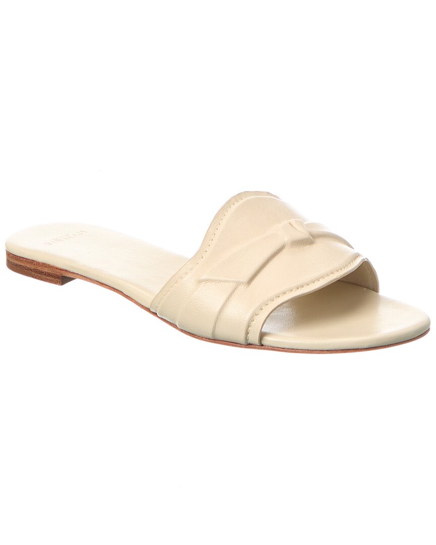 Alexandre Birman Padded Clarita Leather Slide In White