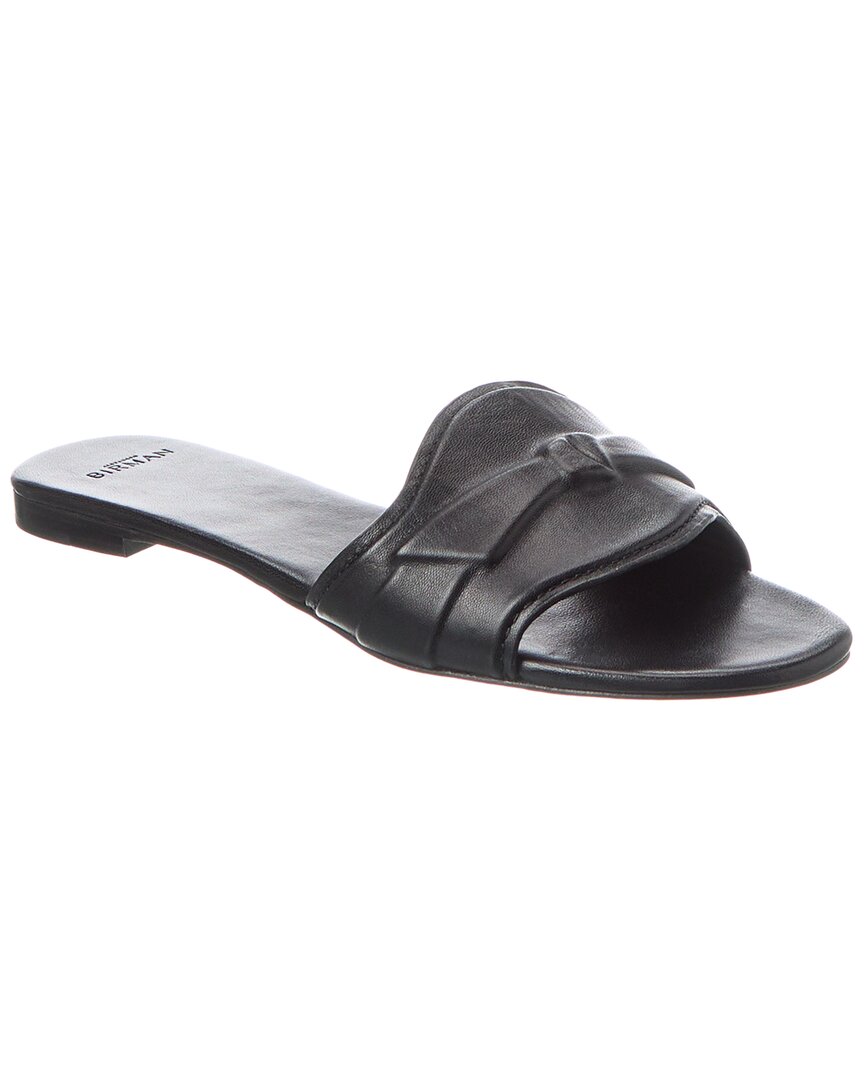 Alexandre Birman Padded Clarita Leather Slide In Black
