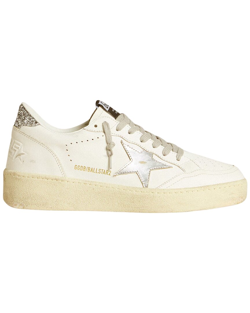 Golden Goose Ball Star Leather Sneaker In White