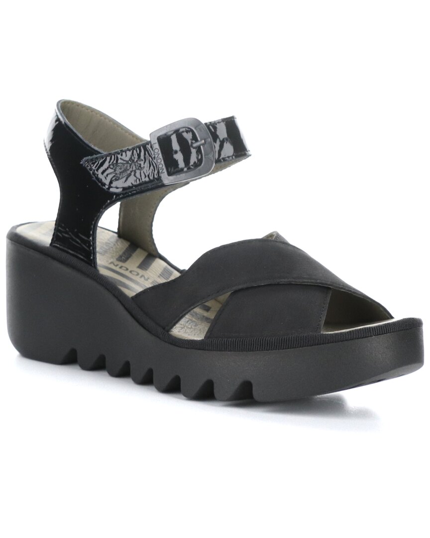 FLY LONDON FLY LONDON BACE SUEDE & PATENT SANDAL