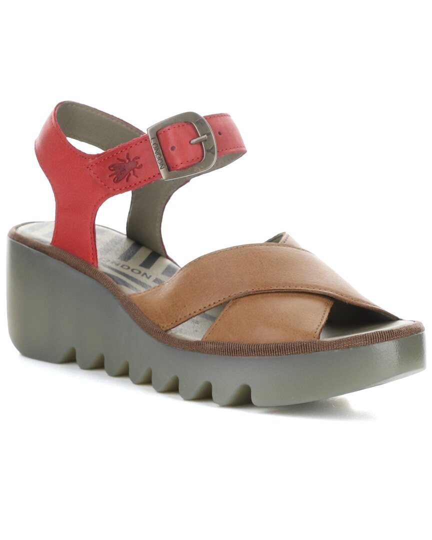 FLY LONDON FLY LONDON BACE LEATHER WEDGE SANDAL