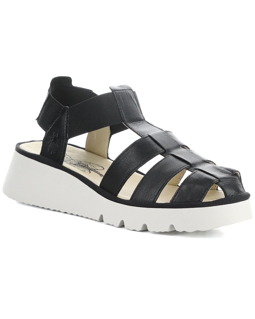 FLY LONDON FLY LONDON PEFI LEATHER WEDGE SANDAL 