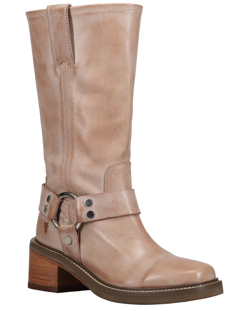 Frye Kate Harness Leather Boot In Pink