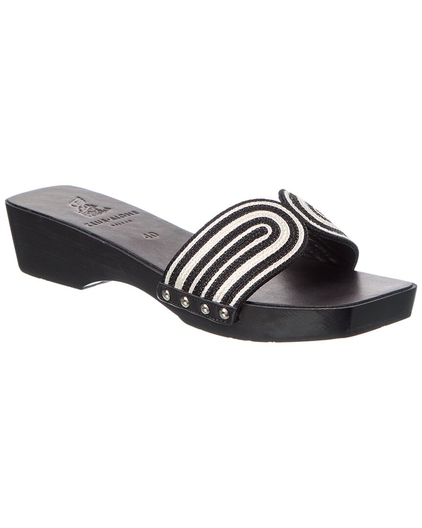 Ancient Greek Sandals The Harness Clog In Black