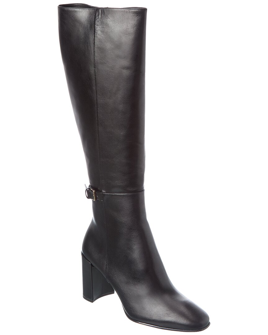 Alexandre Birman Candance 70 Leather Knee-high Boot In Black