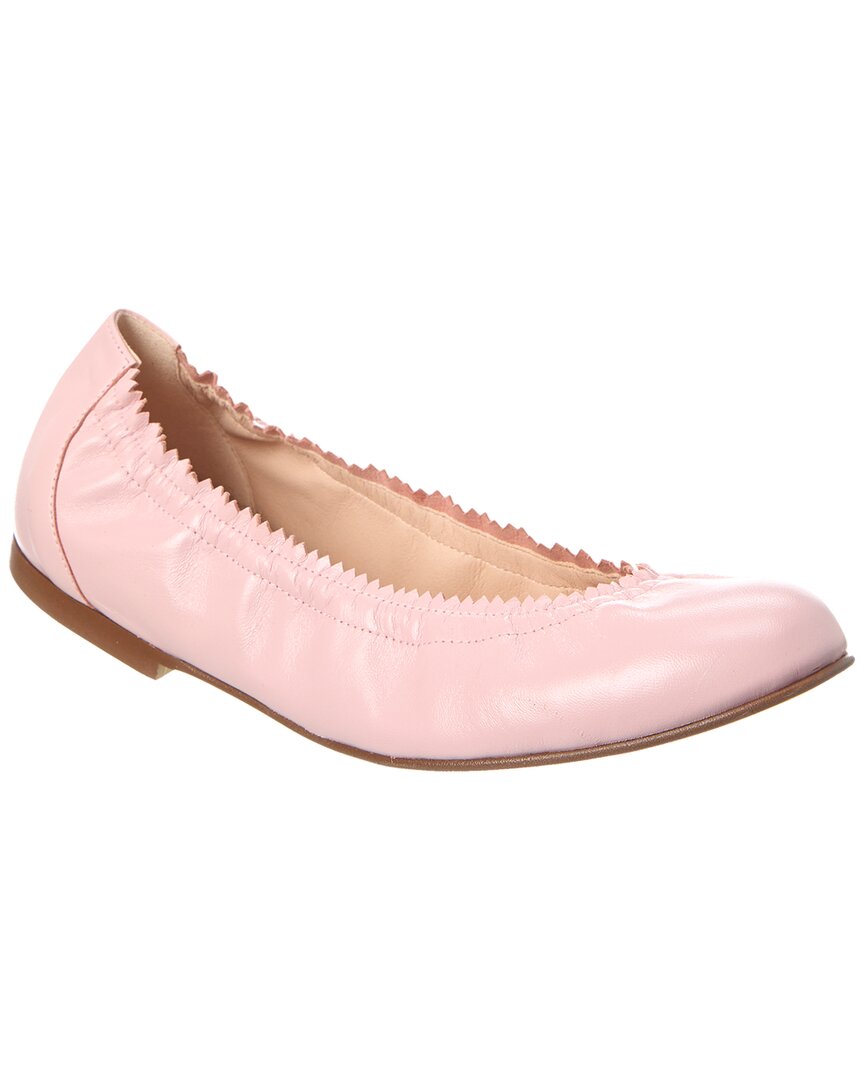 Shop French Sole Cecila Leather Flat In Pink