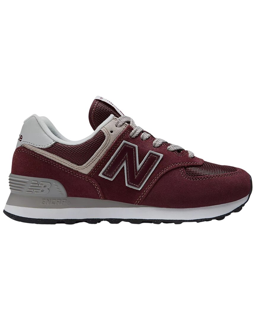 Женские кроссовки из замши и сетки New Balance 574 Core Красный 6.5