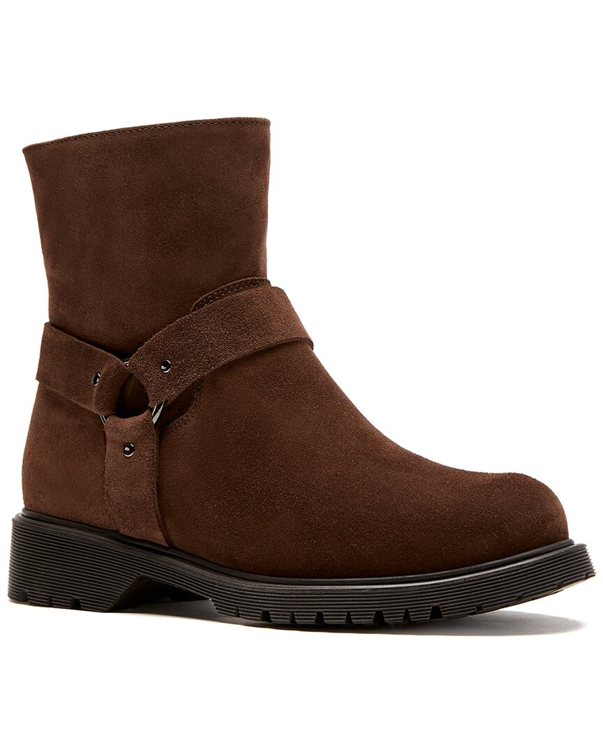 La Canadienne Hyatt Waterproof Suede Bootie In Brown