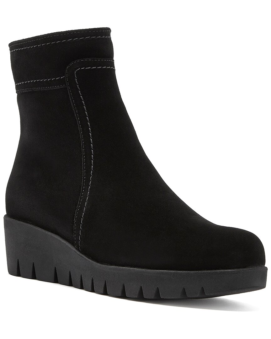 La Canadienne Token Waterproof Suede Bootie In Black