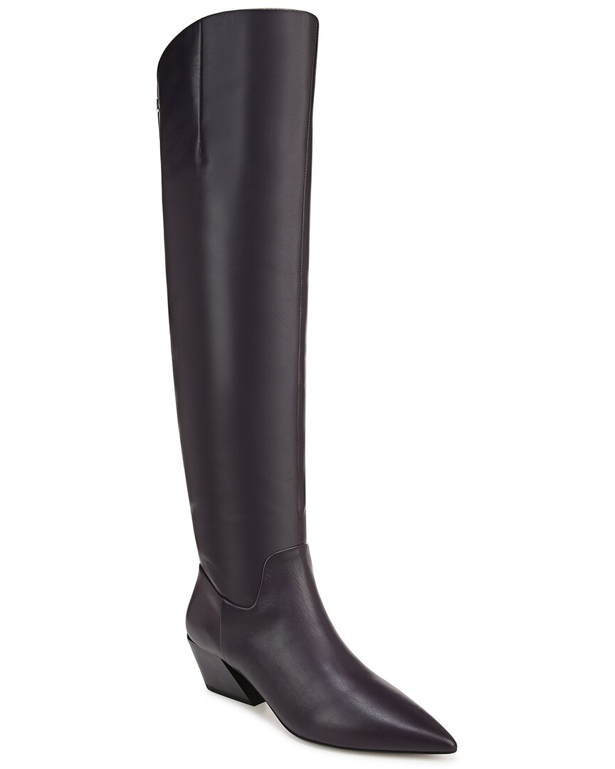 Franco Sarto Gwyn Wide Calf Leather Boot In Black