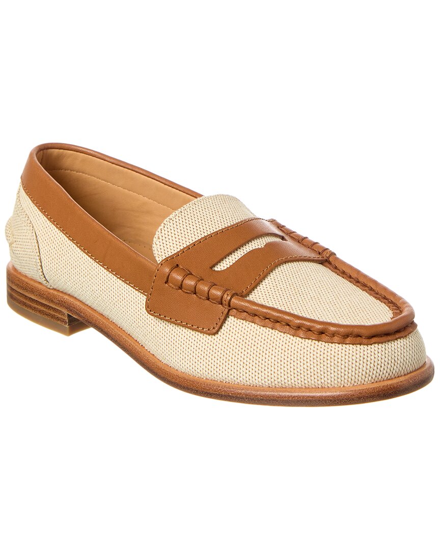 Rag & Bone Carter Canvas & Leather Loafer In Brown