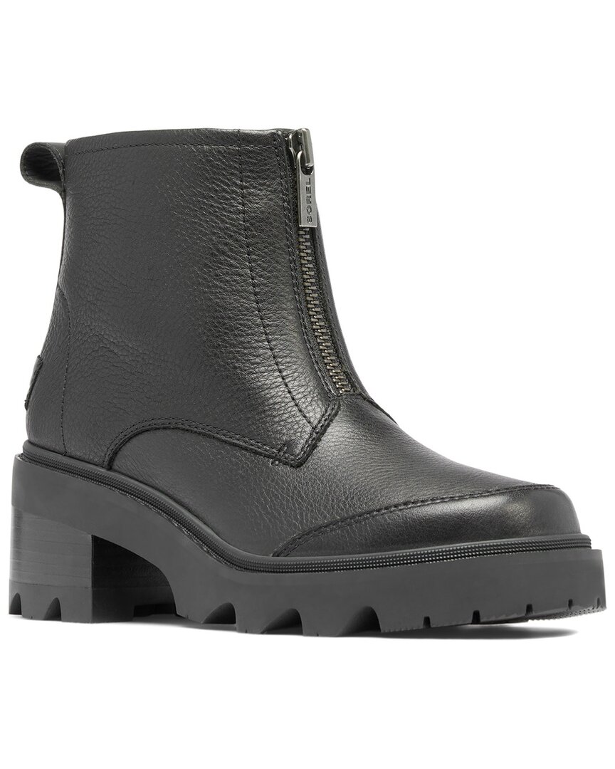 Sorel Joan Now Zip Leather Boot In Black