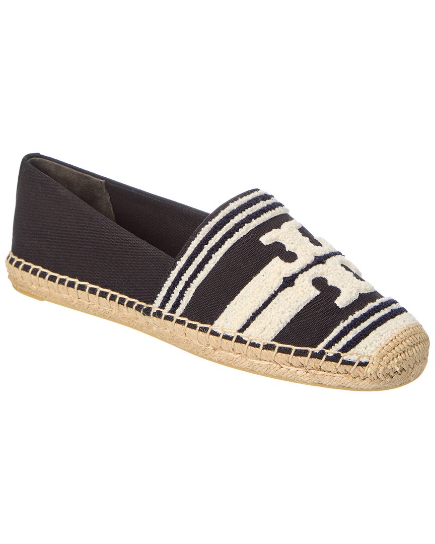 Tory Burch Black Cotton Blend Espadrilles In Black