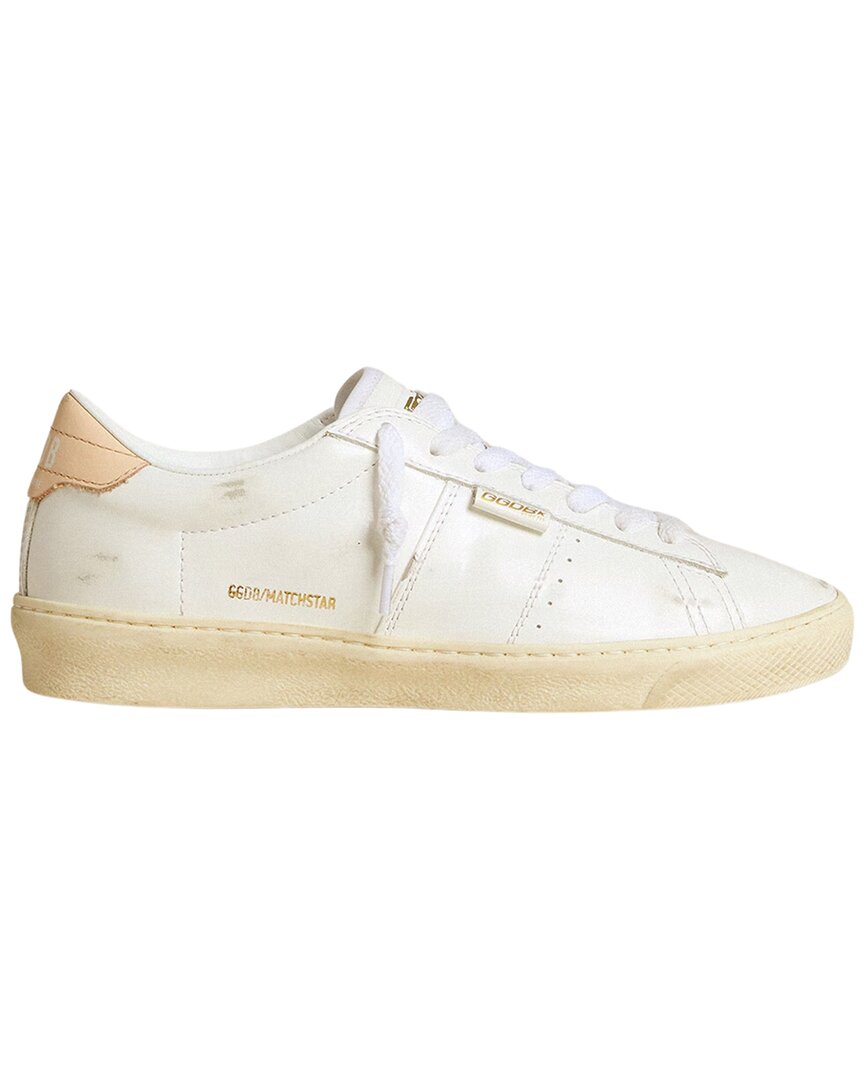 Golden Goose Matchstar Classic White Leather Sneakers In White