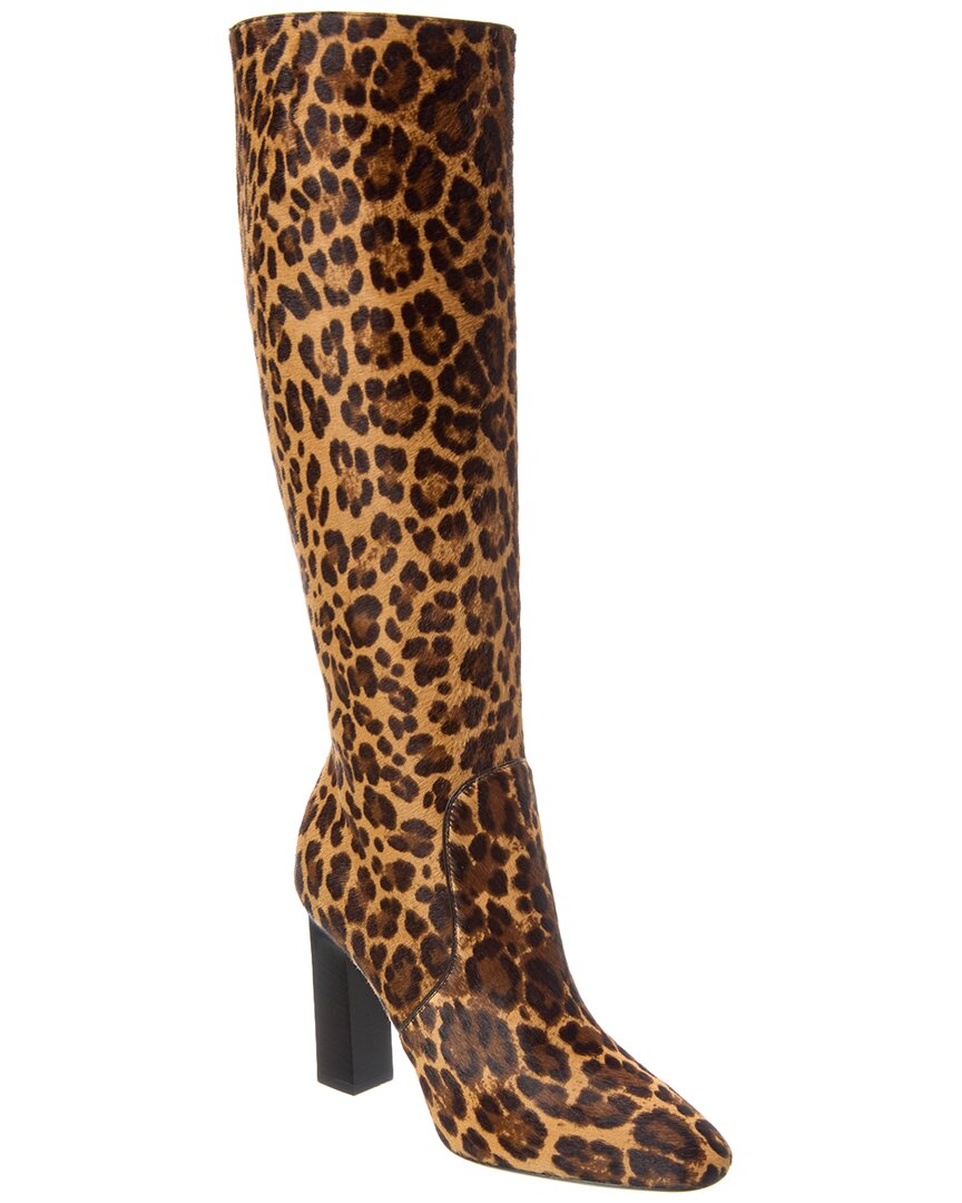 Michael Kors Carly Runway Haircalf Knee-high Boot In Animal Print