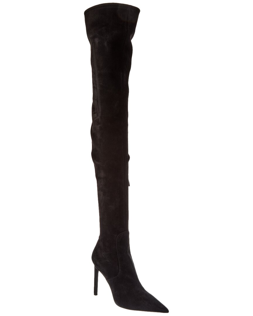 Michael Kors Elle Runway Suede Over-the-knee Boot In Black