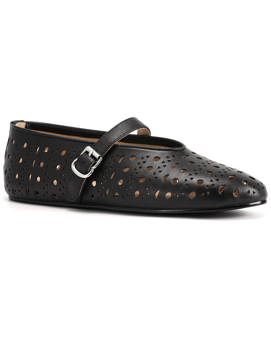 Tiffany & Fred Paris Perforated Leather Mary Jane Flat