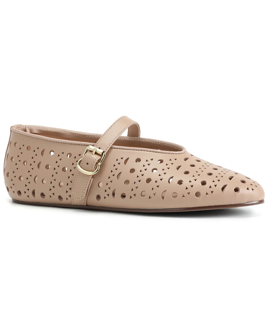 Tiffany & Fred Paris Perforated Leather Mary Jane Flat