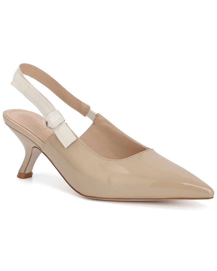Tiffany & Fred Paris Patent Slingback Kitten Heel Pump
