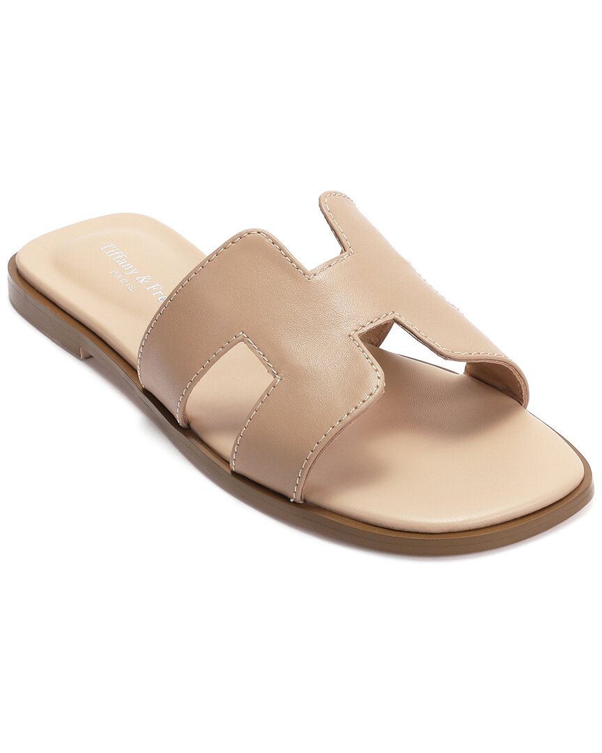 Tiffany & Fred Paris Cutout Leather Slide
