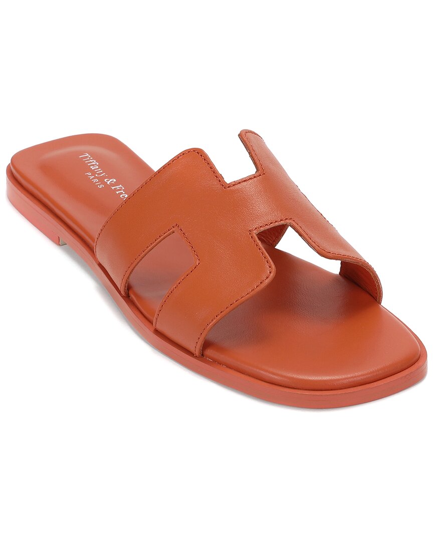 Tiffany & Fred Paris Cutout Leather Slide