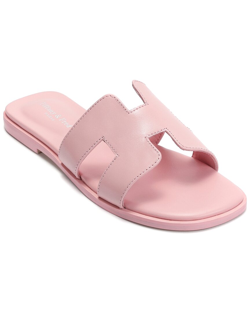Tiffany & Fred Paris Cutout Leather Slide