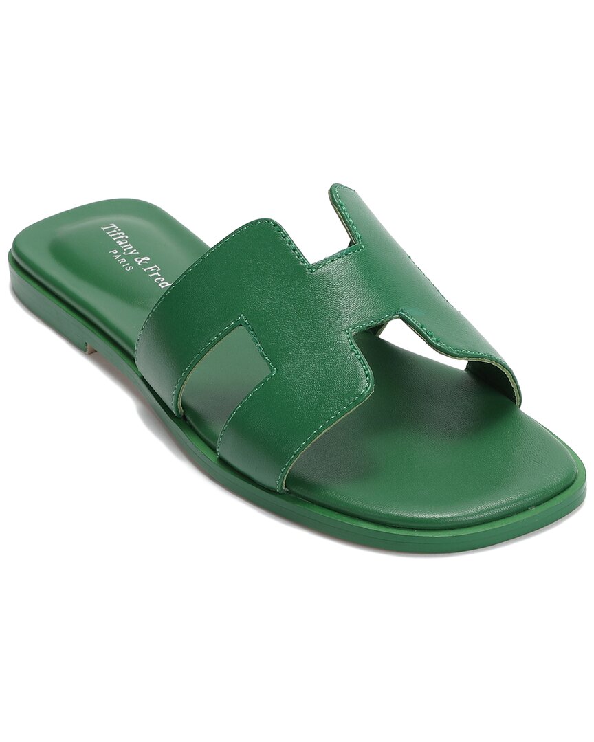 Tiffany & Fred Paris Cutout Leather Slide