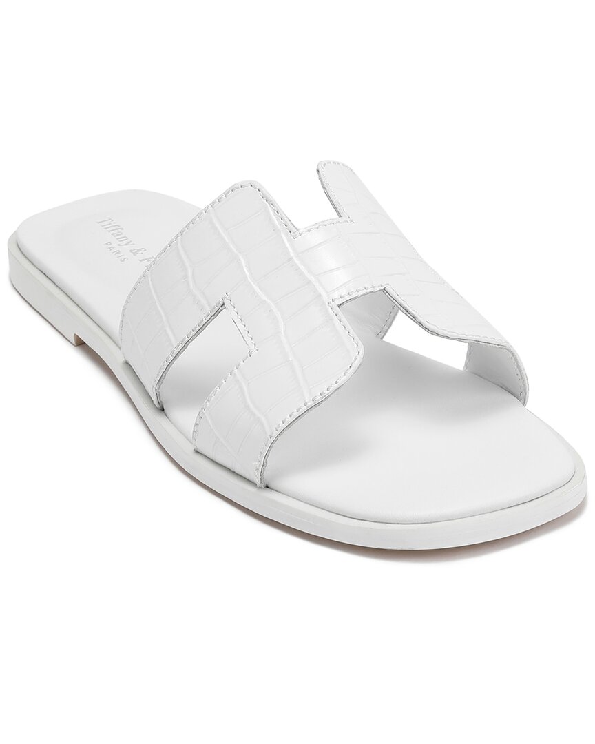 Tiffany & Fred Paris Cutout Leather Slide