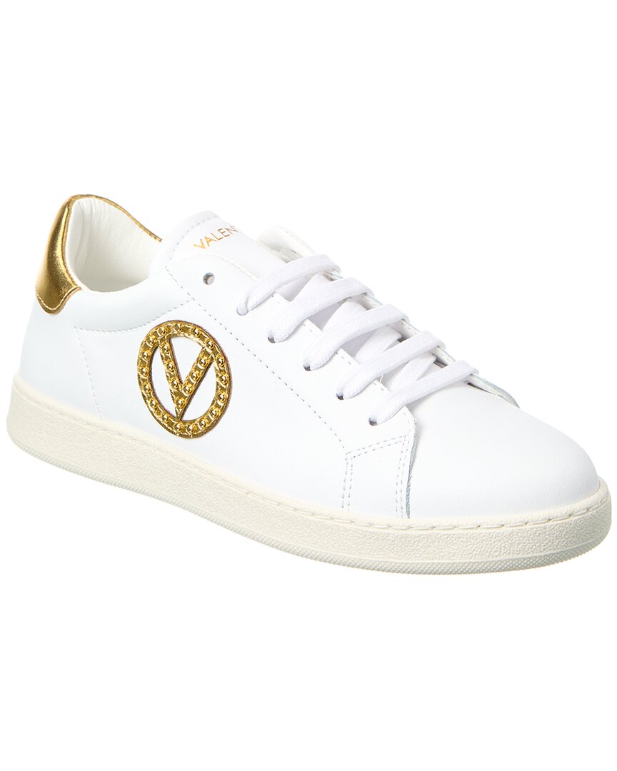 Valentino By Mario Valentino Mira Leather Sneaker In White