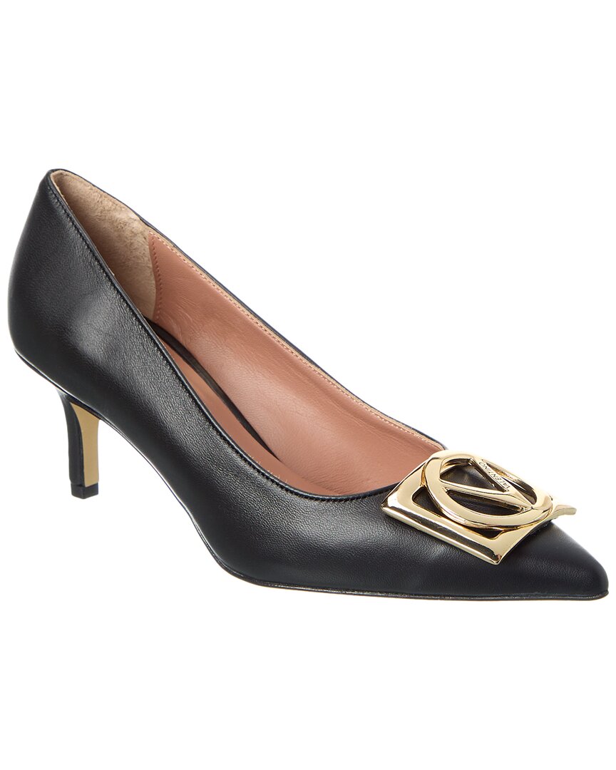 Valentino By Mario Valentino Doria Leather Pump In Black