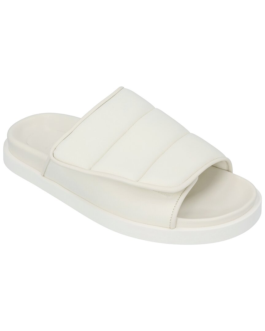 Gia Borghini Women's Gia 3 Padded Leather Slides In Ivory