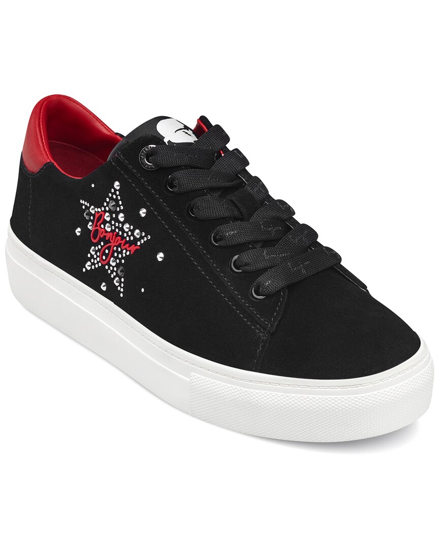 Karl Lagerfeld Cate Sayings Leather Sneaker