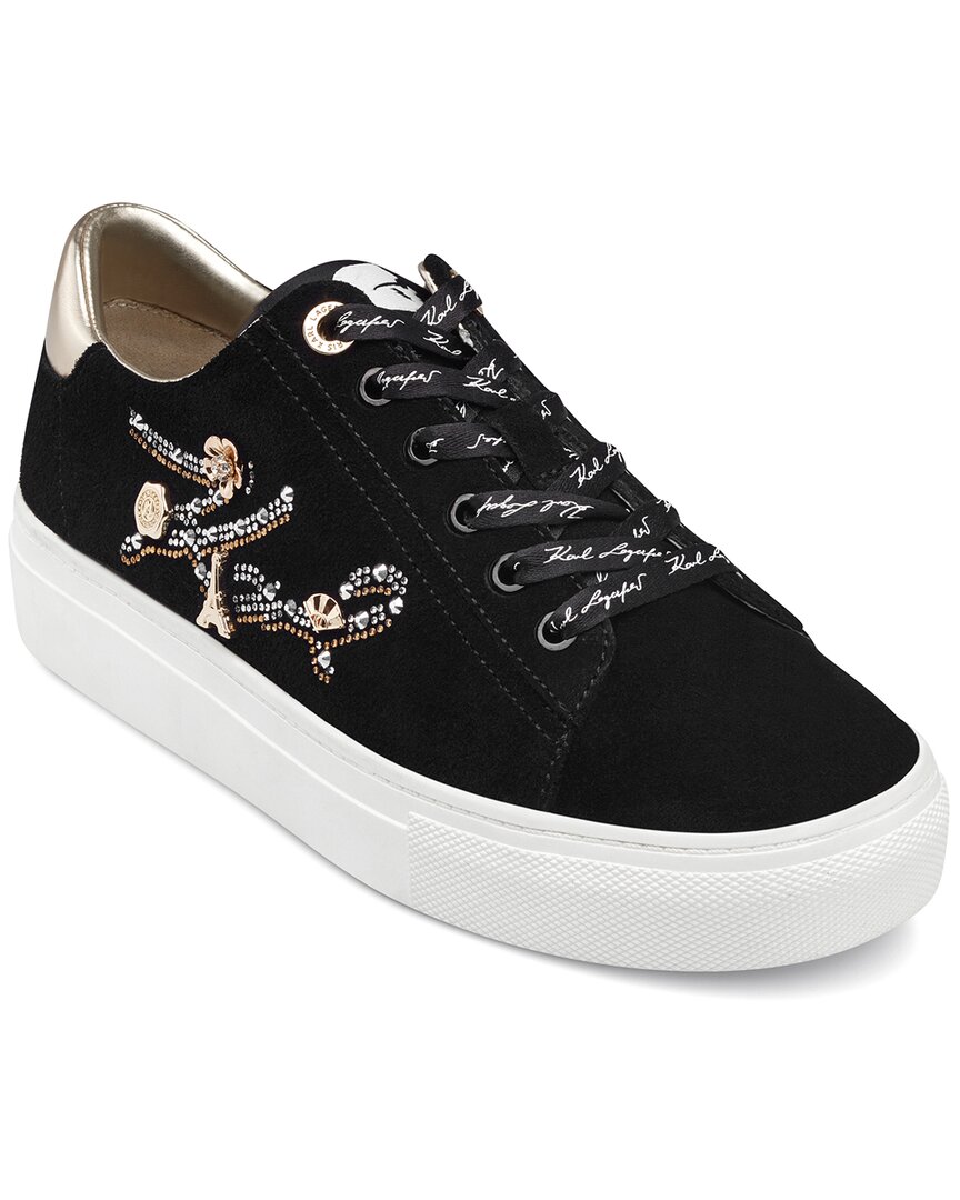 Karl Lagerfeld Cate Sayings Leather Sneaker