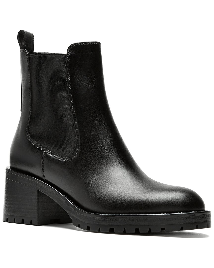 La Canadienne Wave Leather Bootie In Black