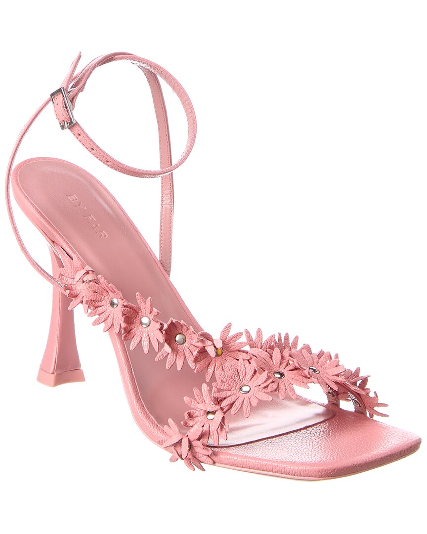 Shop By Far Poppy Leather Sandal In Pink