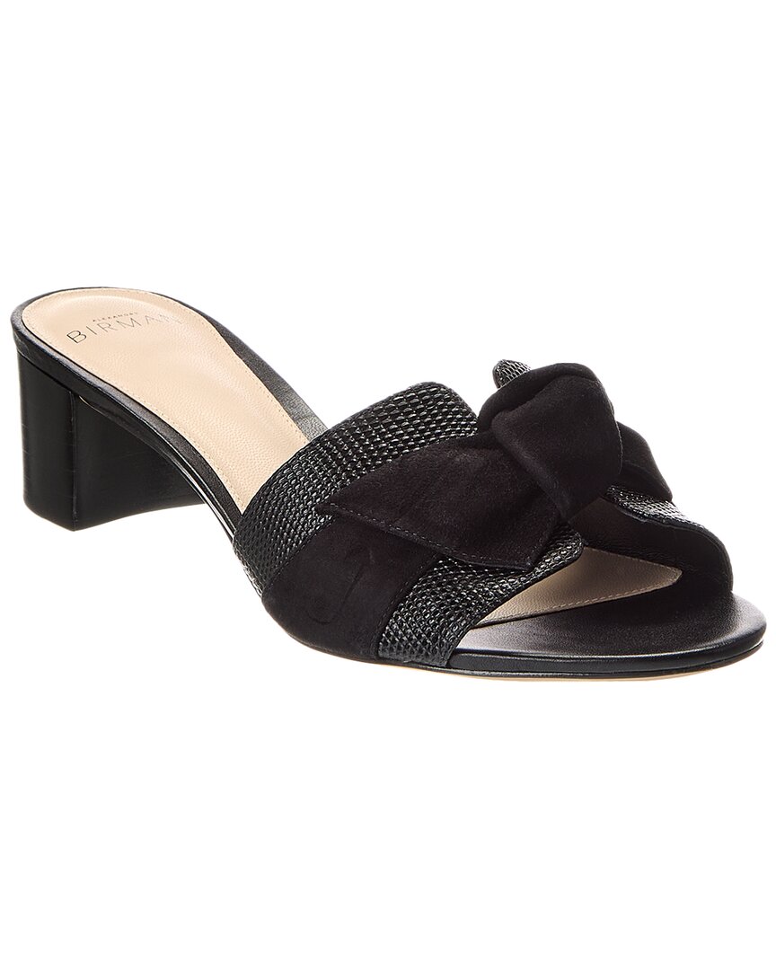 ALEXANDRE BIRMAN ALEXANDRE BIRMAN MAXI CLARITA BLOCK 45 EMBOSSED LEATHER & SUEDE SANDAL