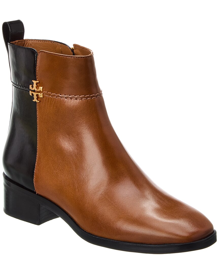 Tory Burch Everly Leather Bootie In Brown