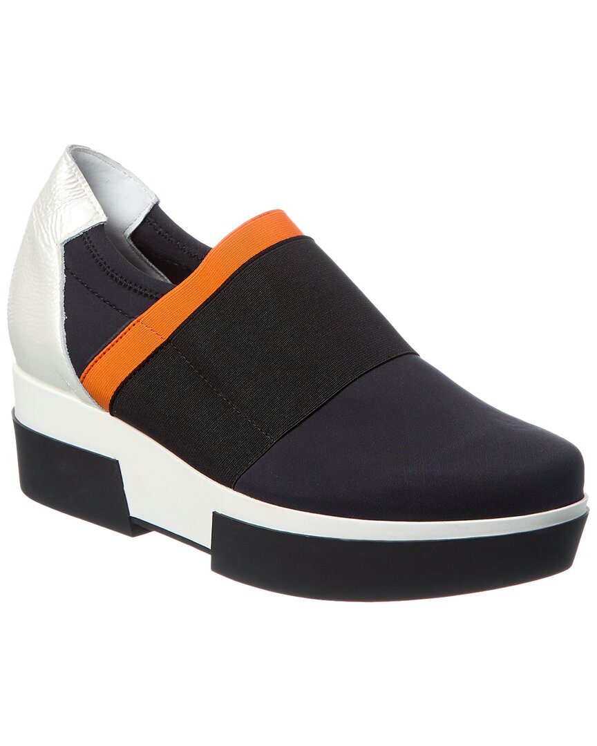 Arche Fyleas Neoprene & Leather Wedge Sneaker In Black