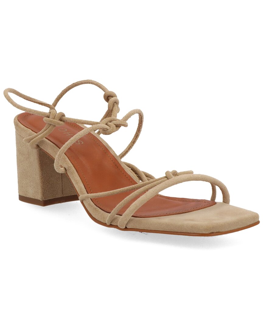 Alohas Paloma Leather Sandal In Gray