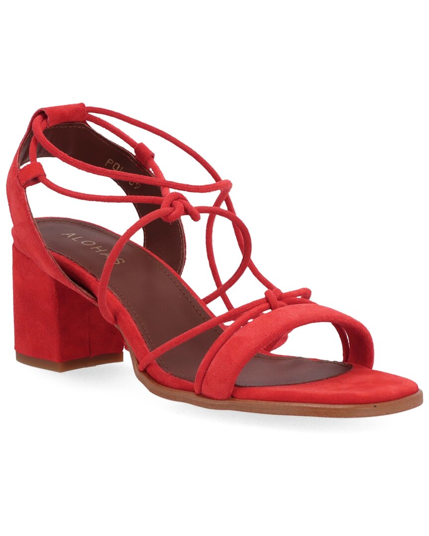 Alohas Sophie Leather Sandal In Red