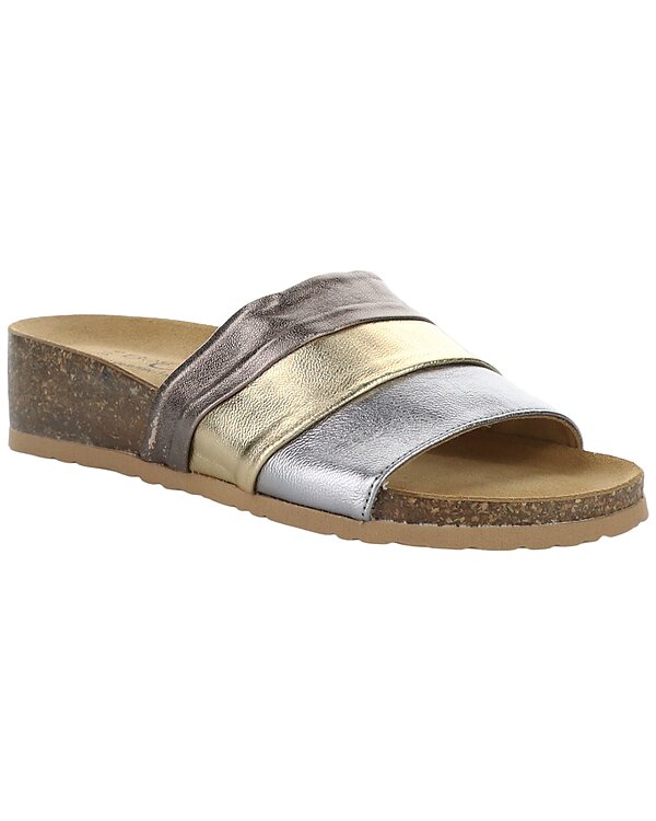Bos. & Co. Libby Metallic Leather Sandal