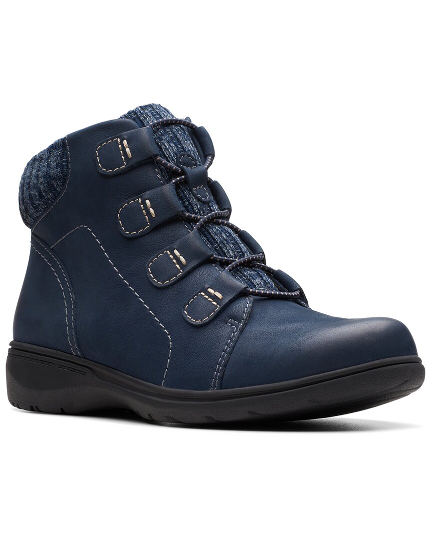 Clarks Carleigh Jade Leather Bootie In Blue