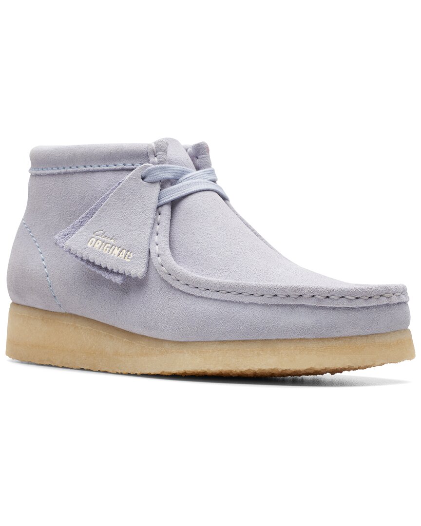 Clarks Wallabee Suede Boot In Purple