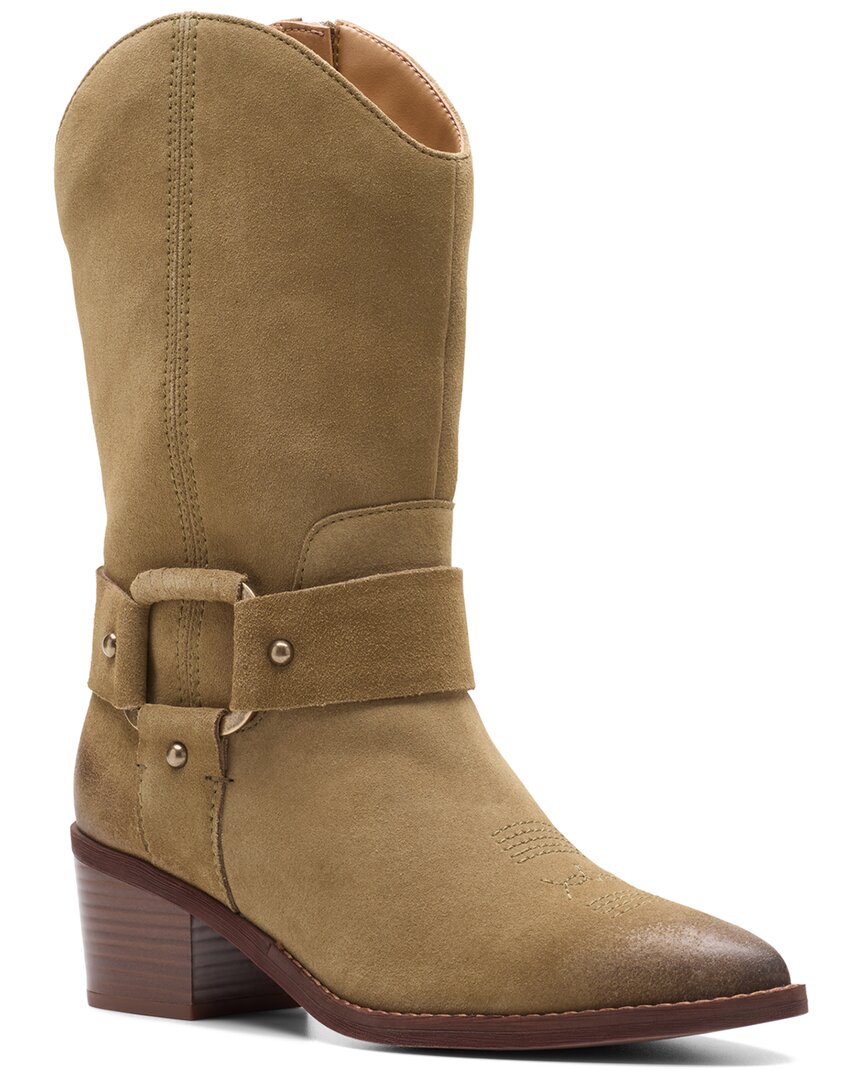 Clarks Morzine Rise Suede Cowboy Boot In Multi