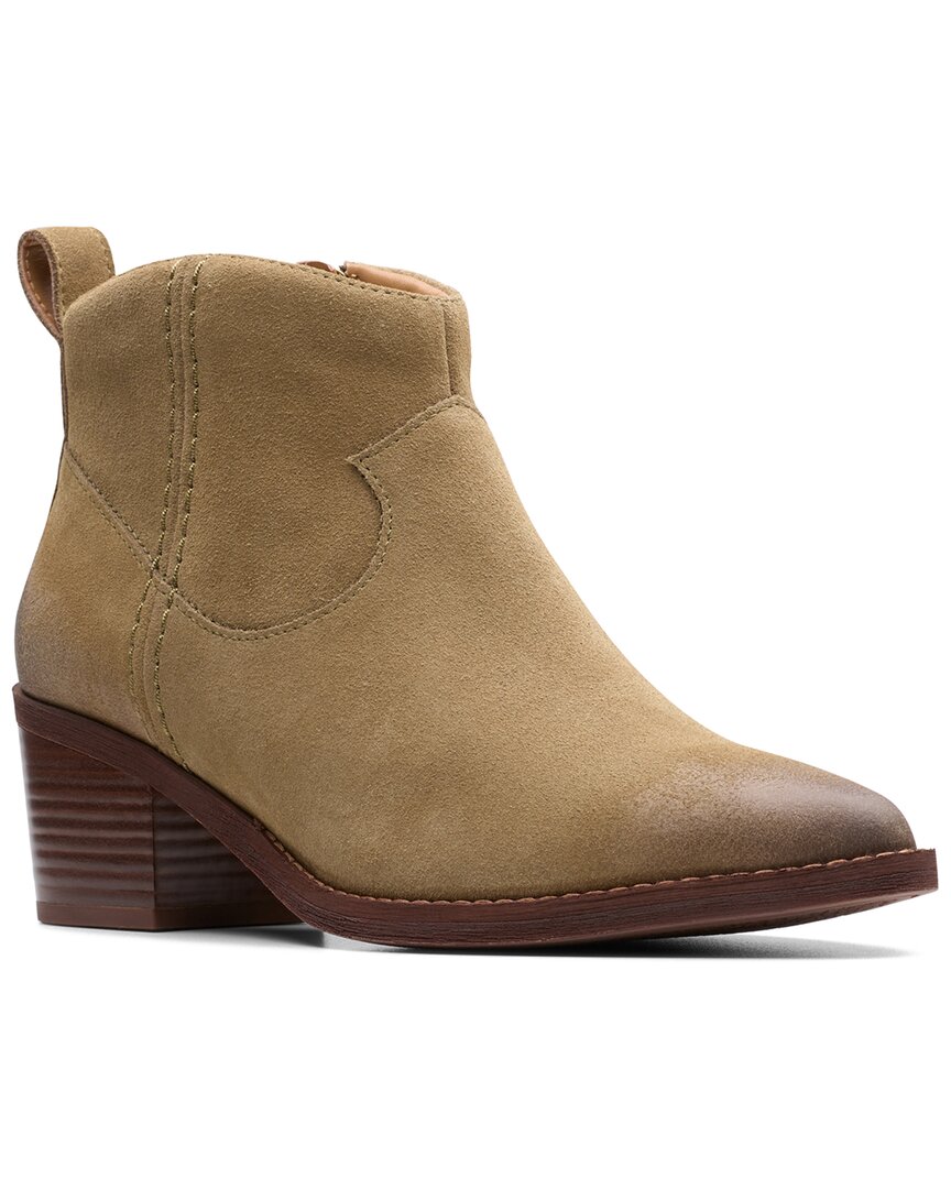 Clarks Morzine Sky Suede Bootie In Multi