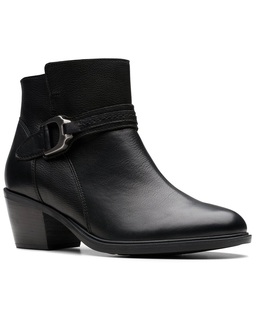 Clarks Neva Buckle Leather Bootie In Multi