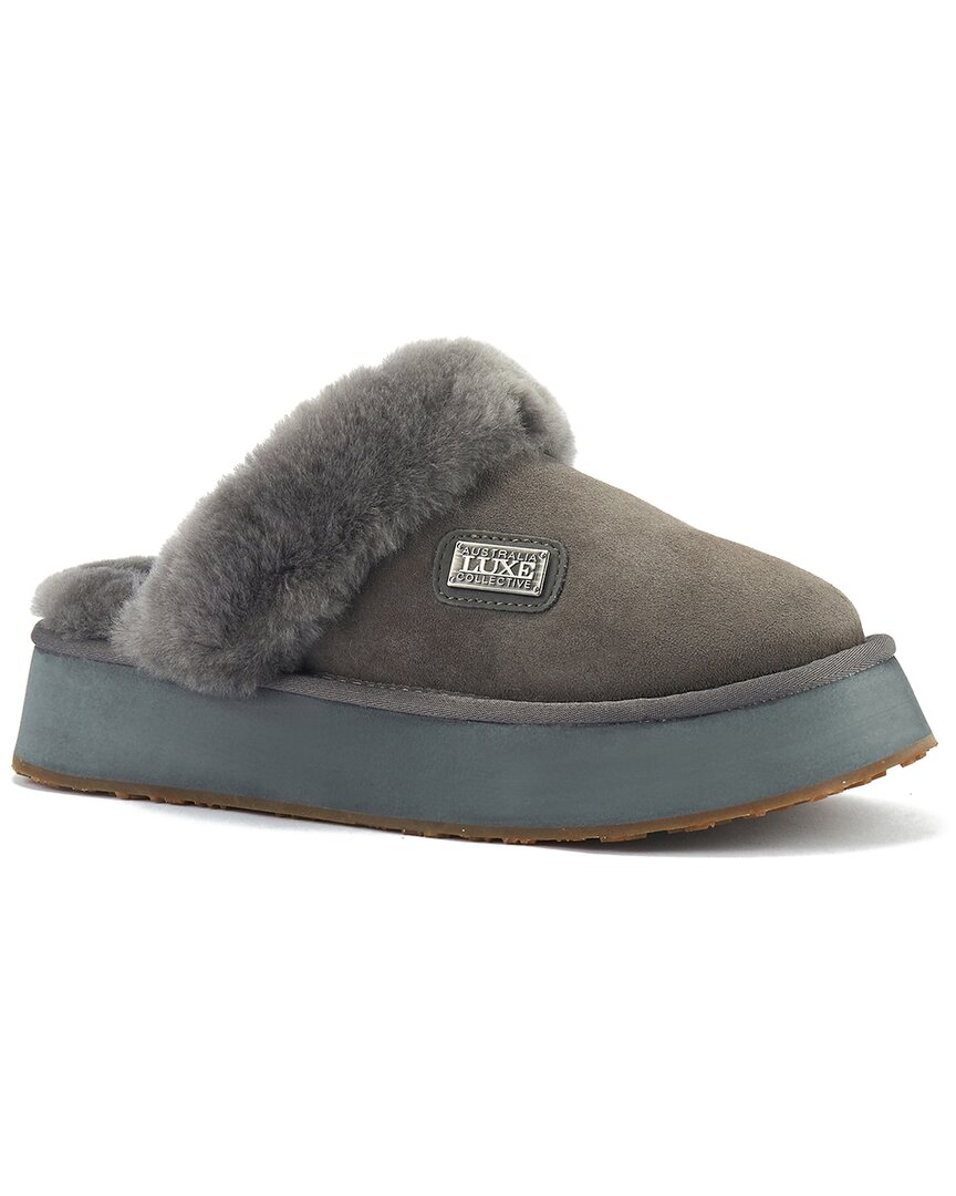 Australia Luxe Collective Mule Suede Slipper In Brown